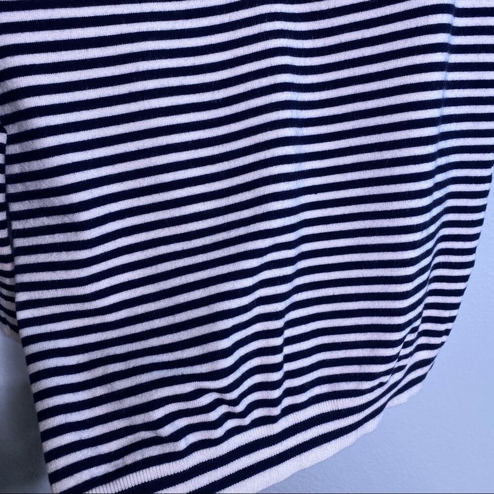 Talbots Red Block Sweater Navy Stripes Small - Picture 8 of 10